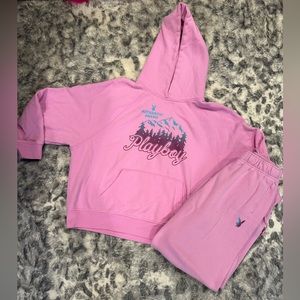 Playboy sweatshirt with baby tee size: xs/s